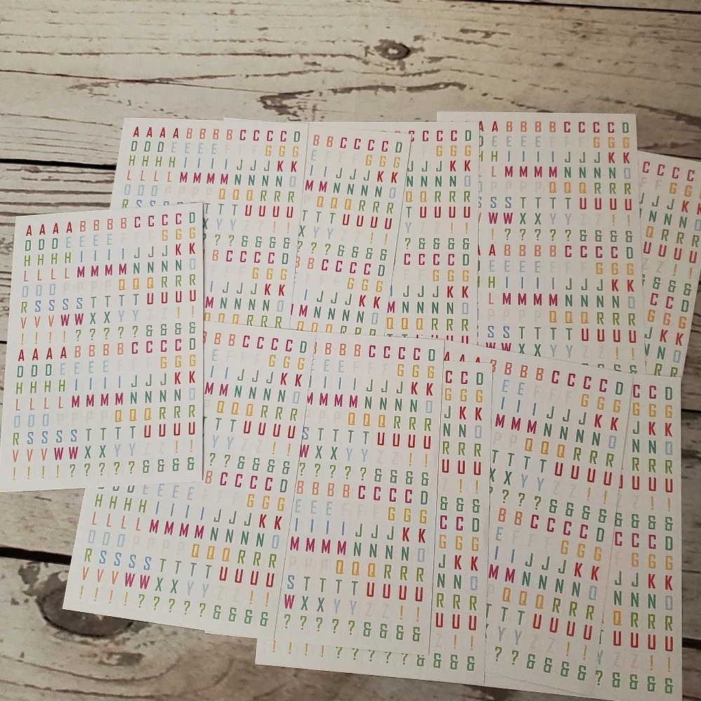 Planner stickers alphabet letters
